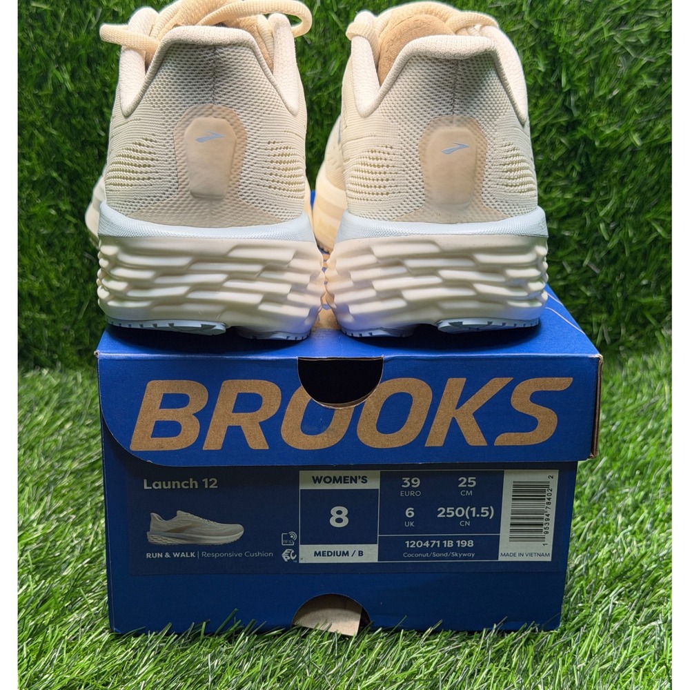 Brooks Launch 12 Women's size 8 Running Shoes Coconut Sand Skyway 1204711B198 - Picture 3 of 9